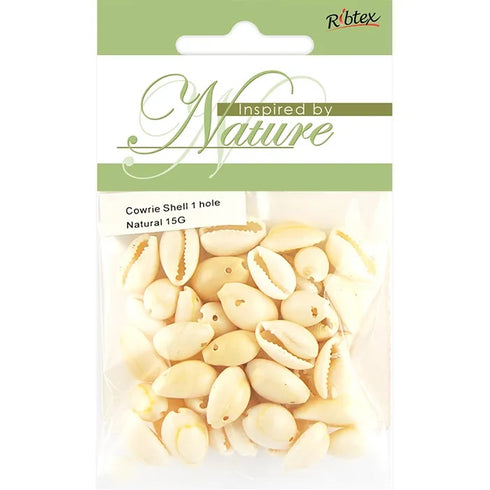 16mm Cowrie Shell with One Hole Bead